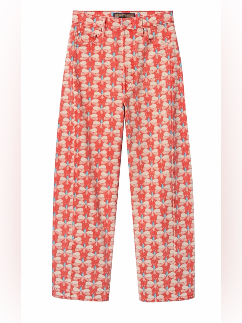 LA DOUBLEJ The Half Pipe Jeans In Pull My Petaltail Orange